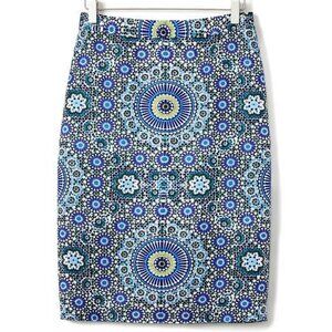 Banana Republic Mosaic Pencil Skirt in Lively Chartreuse - size 12P